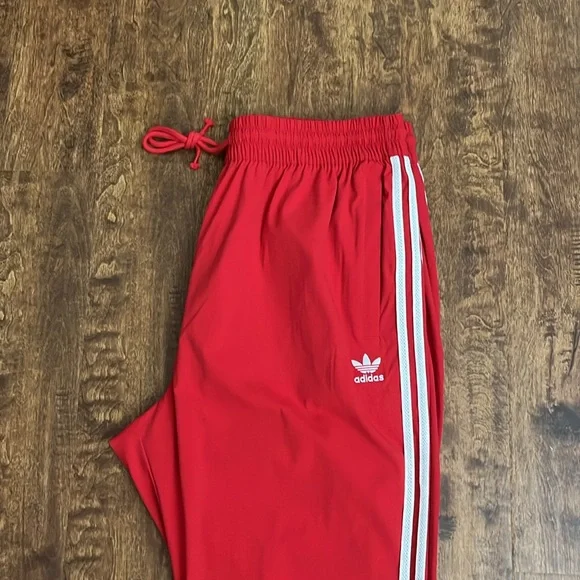 adidas Red Sweatpants with White Stripes - Picture 2 of 16